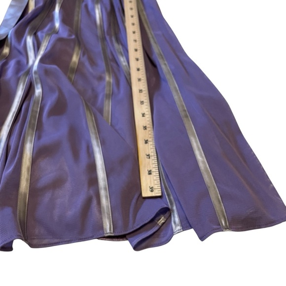 Jack Vert Sleeveless Lilac and Silver Occasion Dress-Sheer Overlay-Size 14 Can - Picture 7 of 10